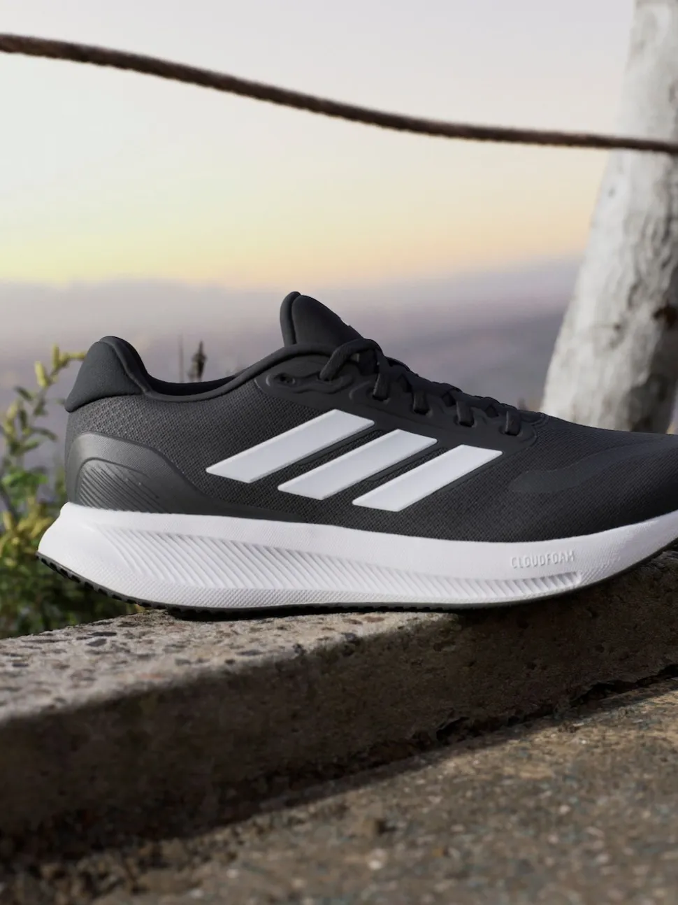 adidas Black/White Runfalcon 5 Running Trainers