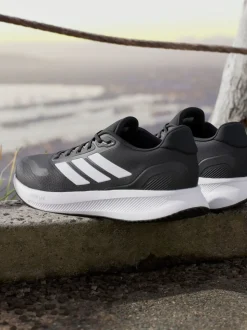 adidas Black/White Runfalcon 5 Running Trainers