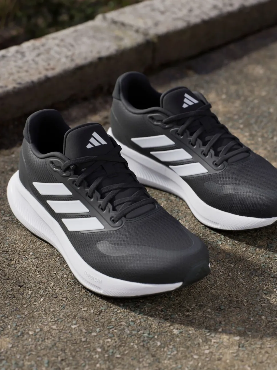 adidas Black/White Runfalcon 5 Running Trainers
