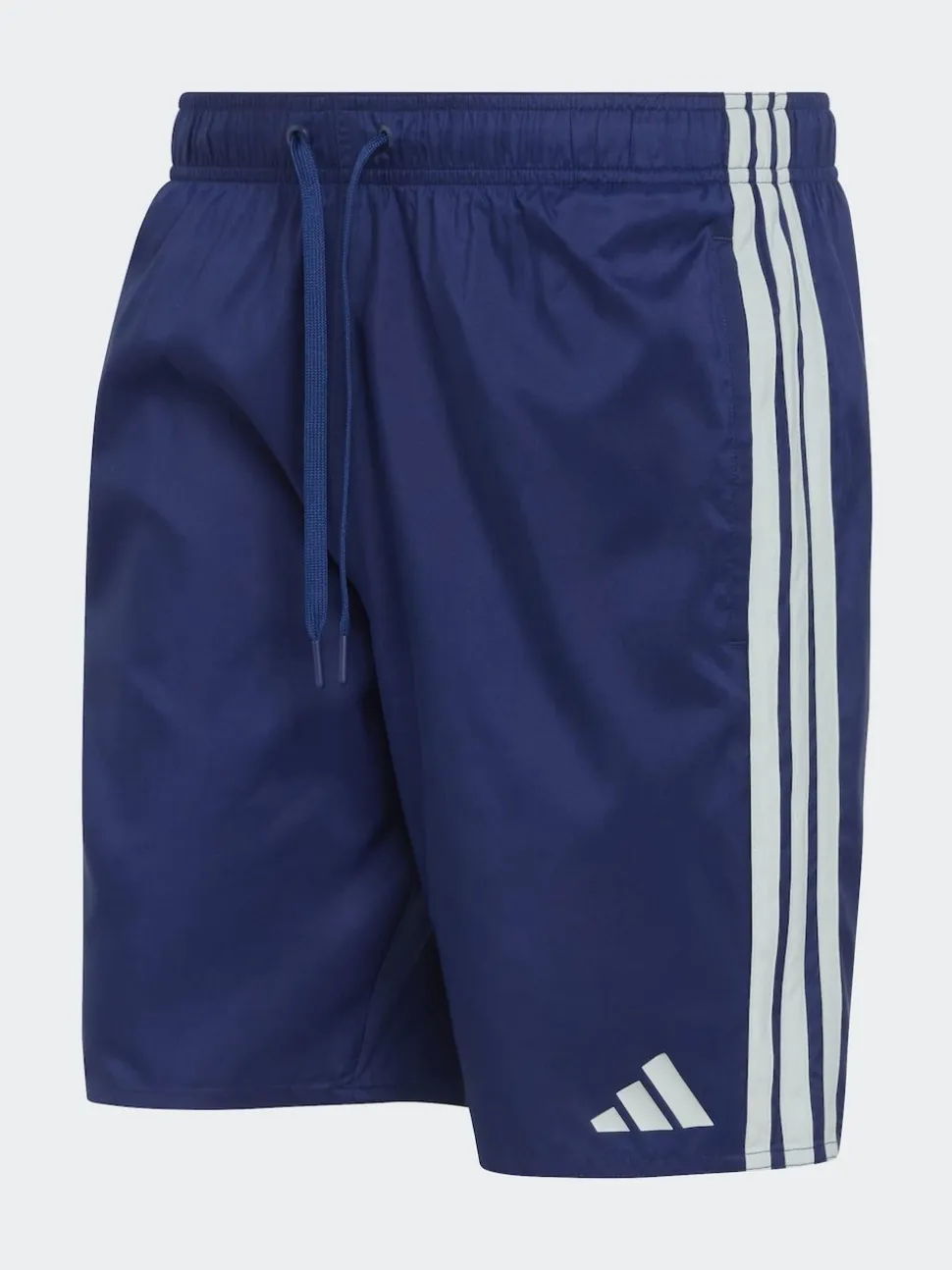 adidas Blue 3 Stripes Swim Shorts 8 Inch