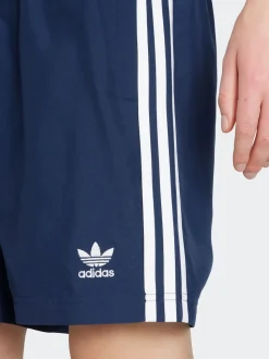 adidas Blue Adicolor 3-Stripes 8-Inch Swim Shorts