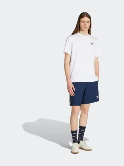 adidas Blue Adicolor 3-Stripes 8-Inch Swim Shorts