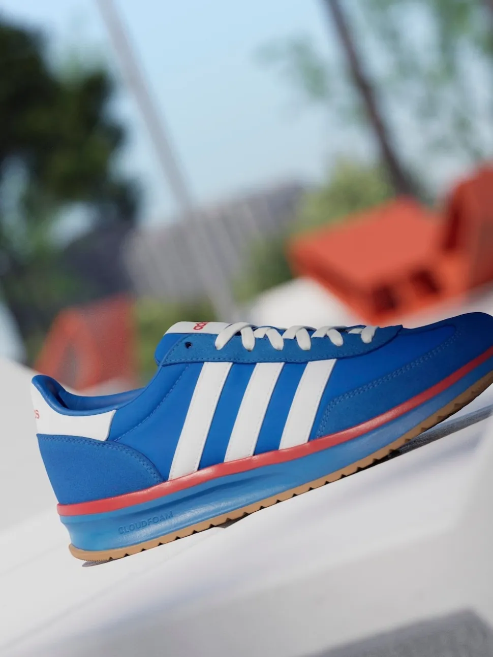 adidas Blue Chrome Run 72s Trainers