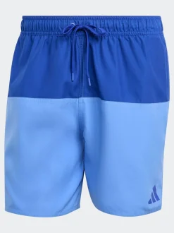 adidas Blue Colorblock 5 Inch Swim Shorts
