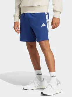 adidas Blue Essential 3-Stripes French Terry Shorts