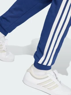 adidas Blue Essential 3-Stripes French Terry Joggers