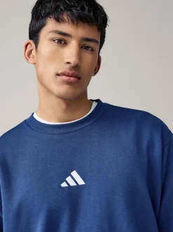 adidas Blue Essentials Feelcozy Fleece Sweatshirt