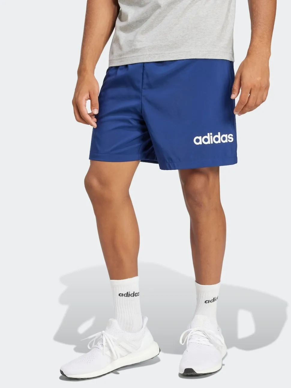 adidas Blue Essentials Linear Logo Shorts