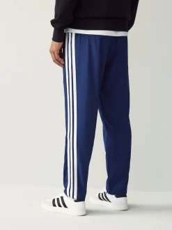 adidas Blue Essentials 3-Stripes Stanford Open Hem Joggers