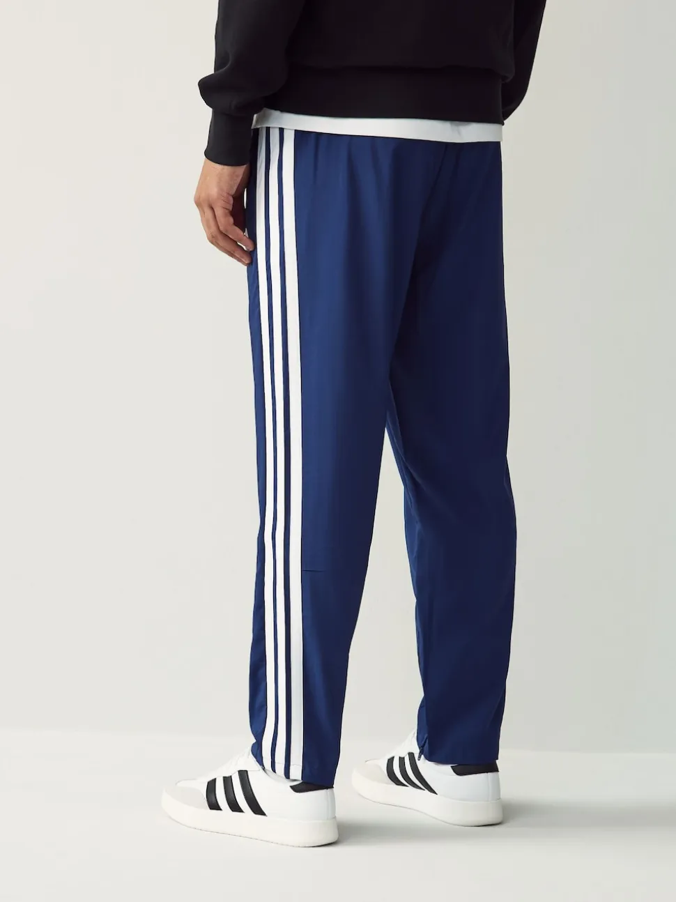 adidas Blue Essentials 3-Stripes Stanford Open Hem Joggers