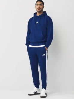 adidas Blue Essentials 3-Stripes Fleece Joggers
