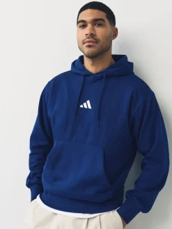 adidas Blue Navy Essentials Feelcozy Fleece Hoodie