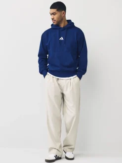 adidas Blue Navy Essentials Feelcozy Fleece Hoodie