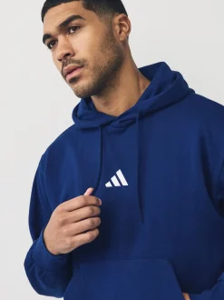 adidas Blue Navy Essentials Feelcozy Fleece Hoodie