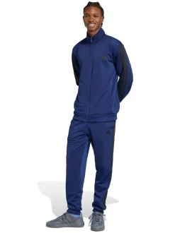 adidas Blue Navy Sportswear Basic 3-Stripes Tricot Tracksuit