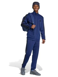 adidas Blue Navy Sportswear Basic 3-Stripes Tricot Tracksuit