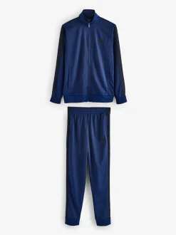 adidas Blue Navy Sportswear Basic 3-Stripes Tricot Tracksuit