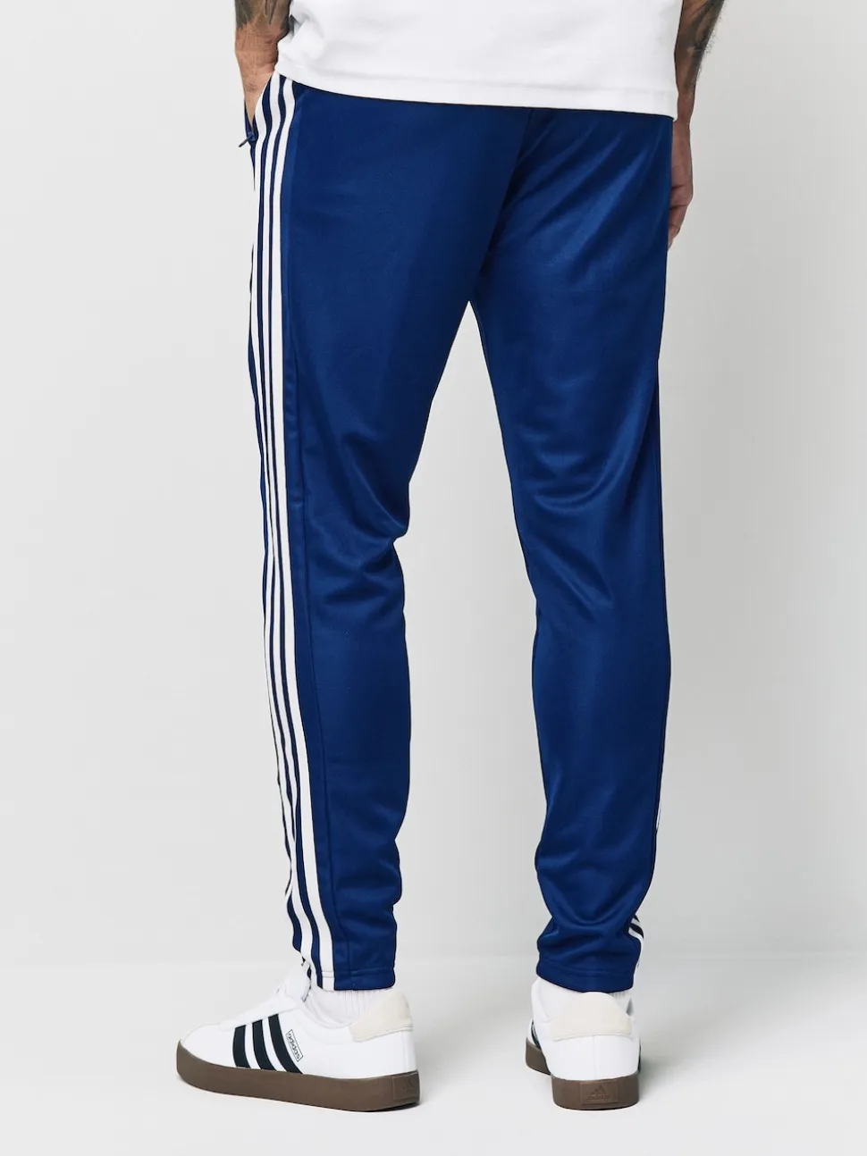adidas Blue Train Essentials 3-Stripes Training Joggers