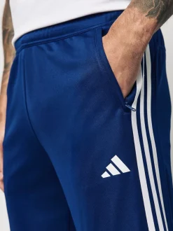 adidas Blue Train Essentials 3-Stripes Training Joggers