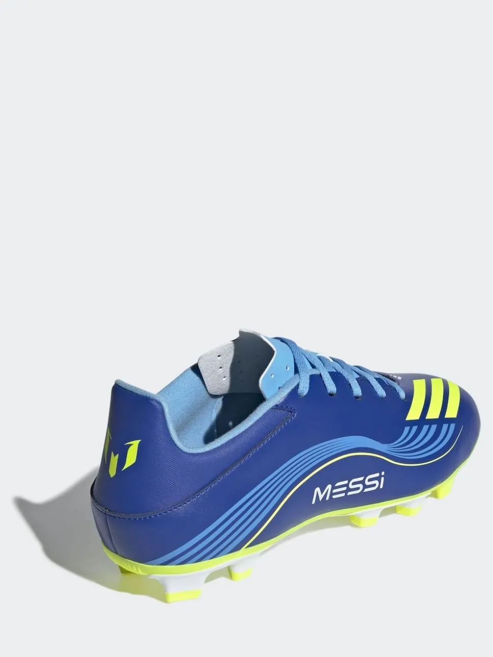 adidas Blue/Yellow Adult F50 Messi Club Firm Ground Boots