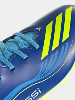 adidas Blue/Yellow Adult F50 Messi Club Firm Ground Boots
