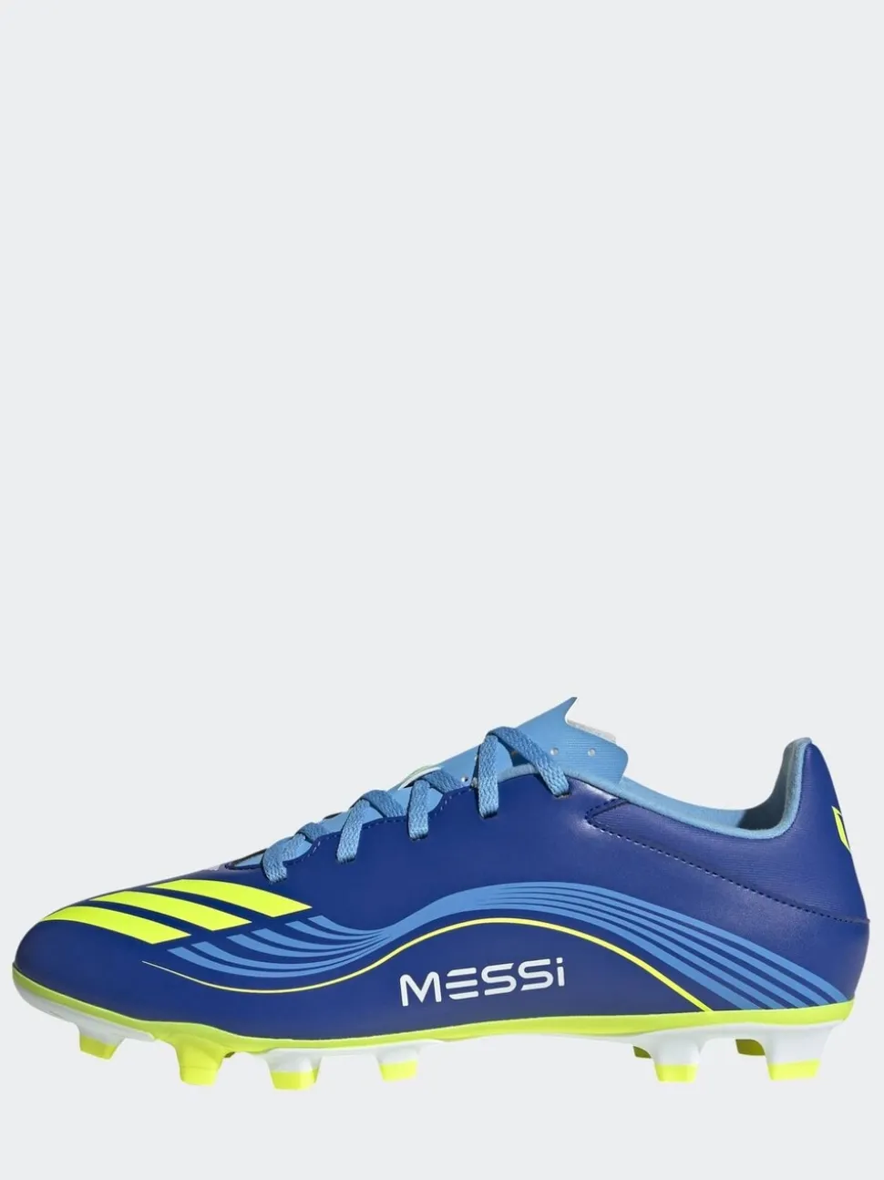 adidas Blue/Yellow Adult F50 Messi Club Firm Ground Boots