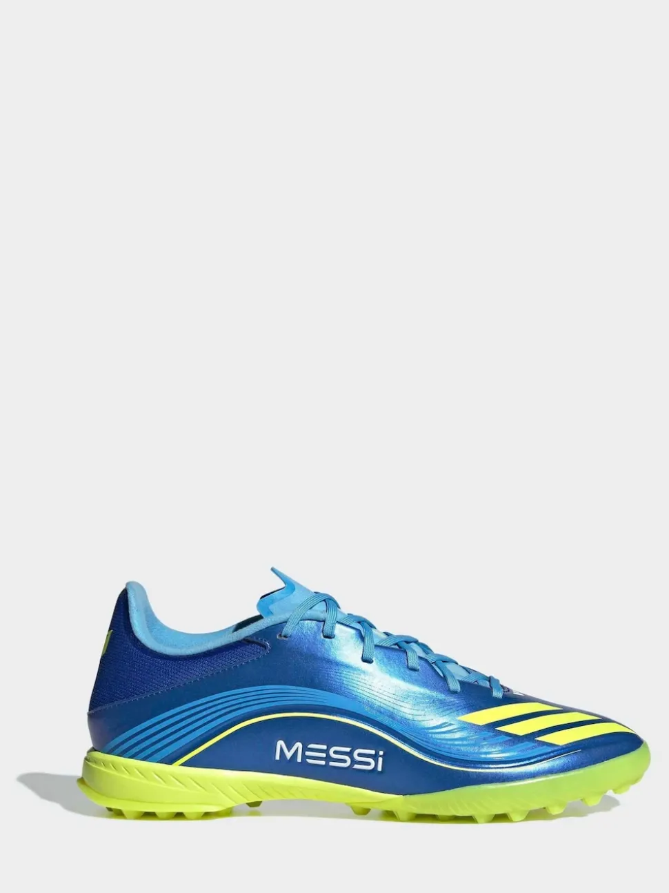 adidas Blue/Yellow Adult F50 Messi League Turf Boots