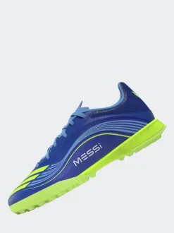 adidas Blue/Yellow Adult F50 Messi League Turf Boots
