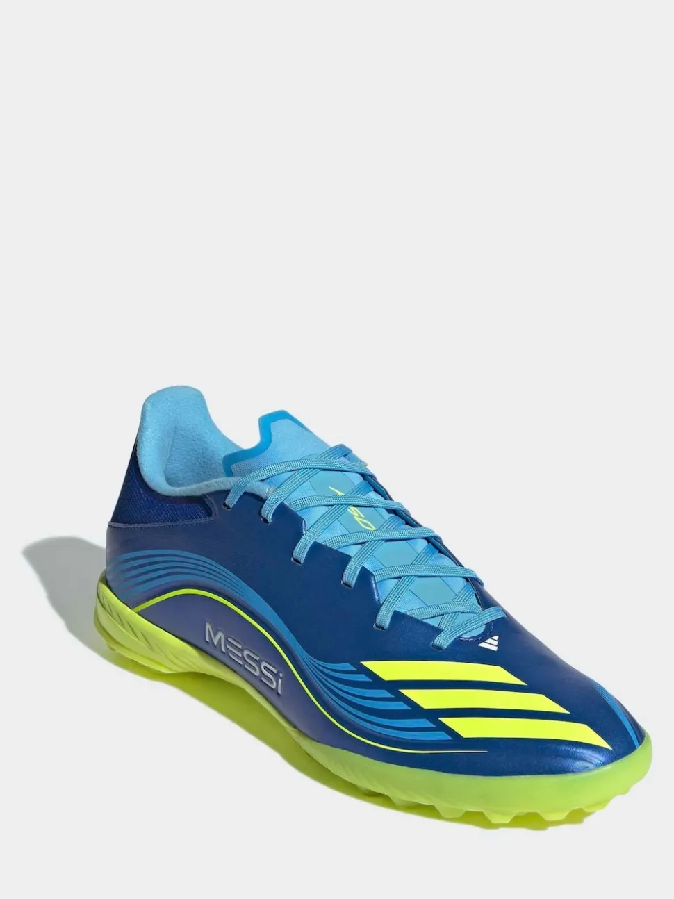 adidas Blue/Yellow Adult F50 Messi League Turf Boots