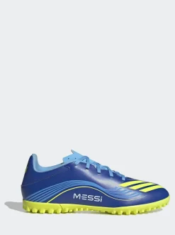 adidas Blue/Yellow Adult F50 Messi Club Turf Boots