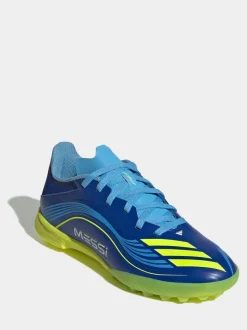 adidas Blue/Yellow Kids F50 Messi League Turf Boots