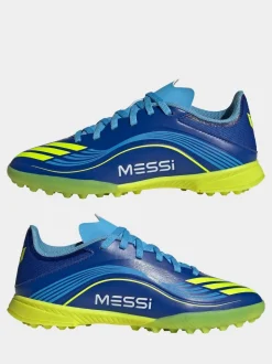 adidas Blue/Yellow Kids F50 Messi League Turf Boots