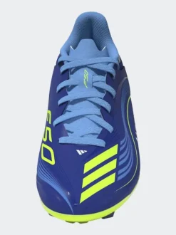 adidas Blue/Yellow Kids F50 Messi League Firm/Multi Ground Boots