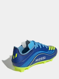adidas Blue/Yellow Kids F50 Messi League Firm/Multi Ground Boots