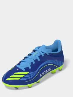 adidas Blue/Yellow Kids F50 Messi League Firm/Multi Ground Boots