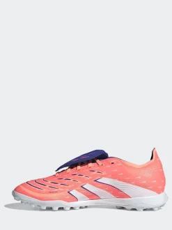 adidas Coral/White Adult Predator League Fold-Over Tongue Turf Boots