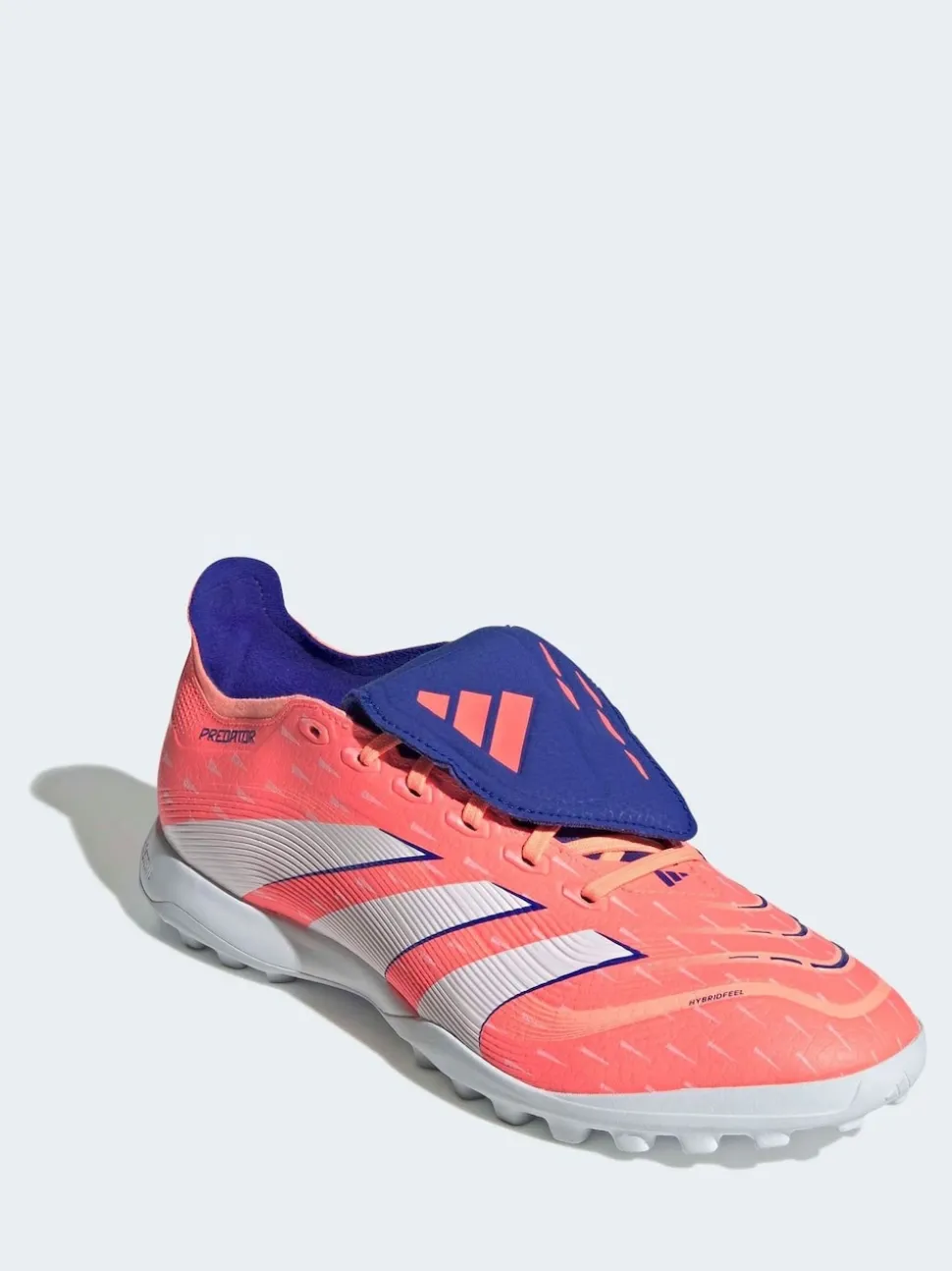 adidas Coral/White Adult Predator League Fold-Over Tongue Turf Boots