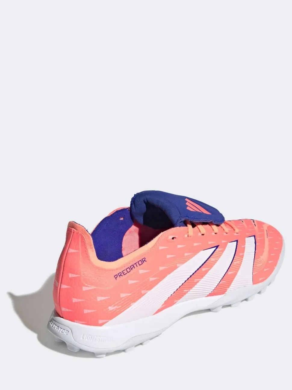 adidas Coral/White Adult Predator League Fold-Over Tongue Turf Boots