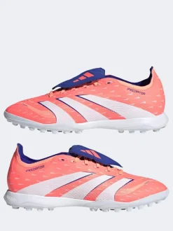 adidas Coral/White Adult Predator League Fold-Over Tongue Turf Boots