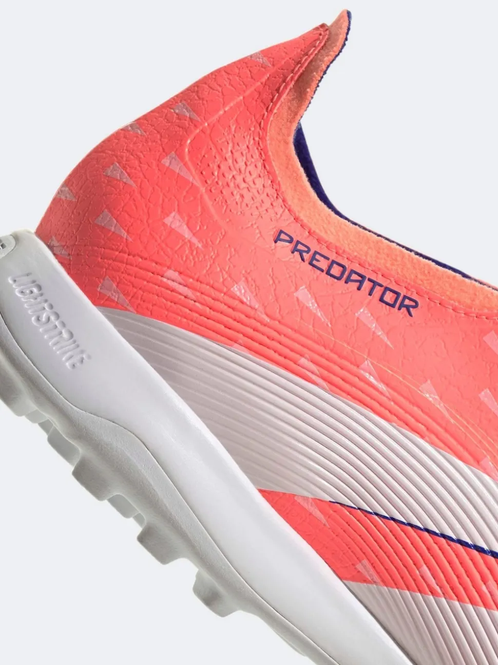 adidas Coral/White Adult Predator League Fold-Over Tongue Turf Boots