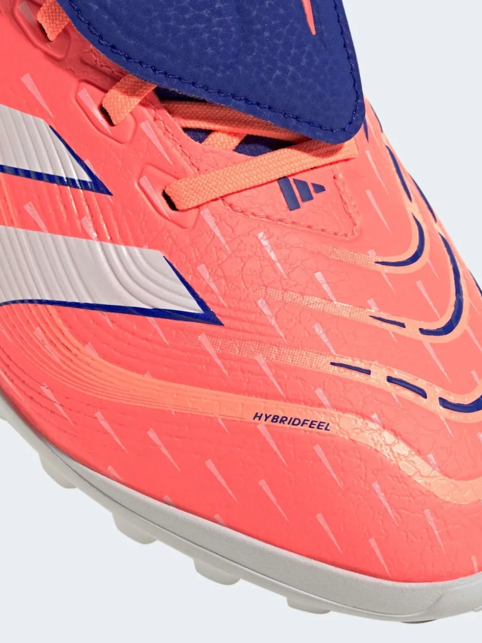 adidas Coral/White Adult Predator League Fold-Over Tongue Turf Boots
