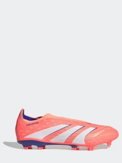 adidas Coral/White Adult Predator League Laceless Firm/Multi Ground Boots