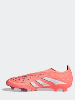 adidas Coral/White Adult Predator League Laceless Firm/Multi Ground Boots