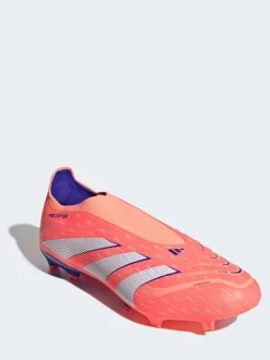 adidas Coral/White Adult Predator League Laceless Firm/Multi Ground Boots