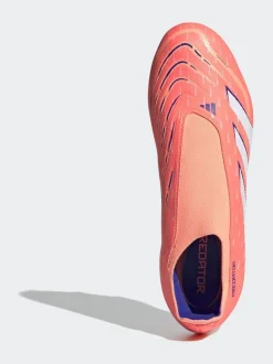 adidas Coral/White Adult Predator League Laceless Firm/Multi Ground Boots