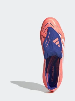adidas Coral/White Adult Predator League Fold-Over Tongue Firm/Multi Ground Boots