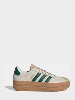adidas Cream/Green VL Court Bold Trainers