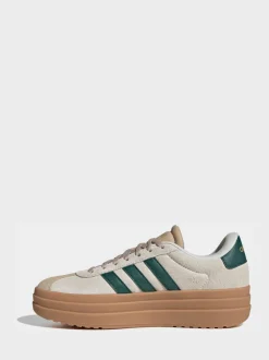 adidas Cream/Green VL Court Bold Trainers