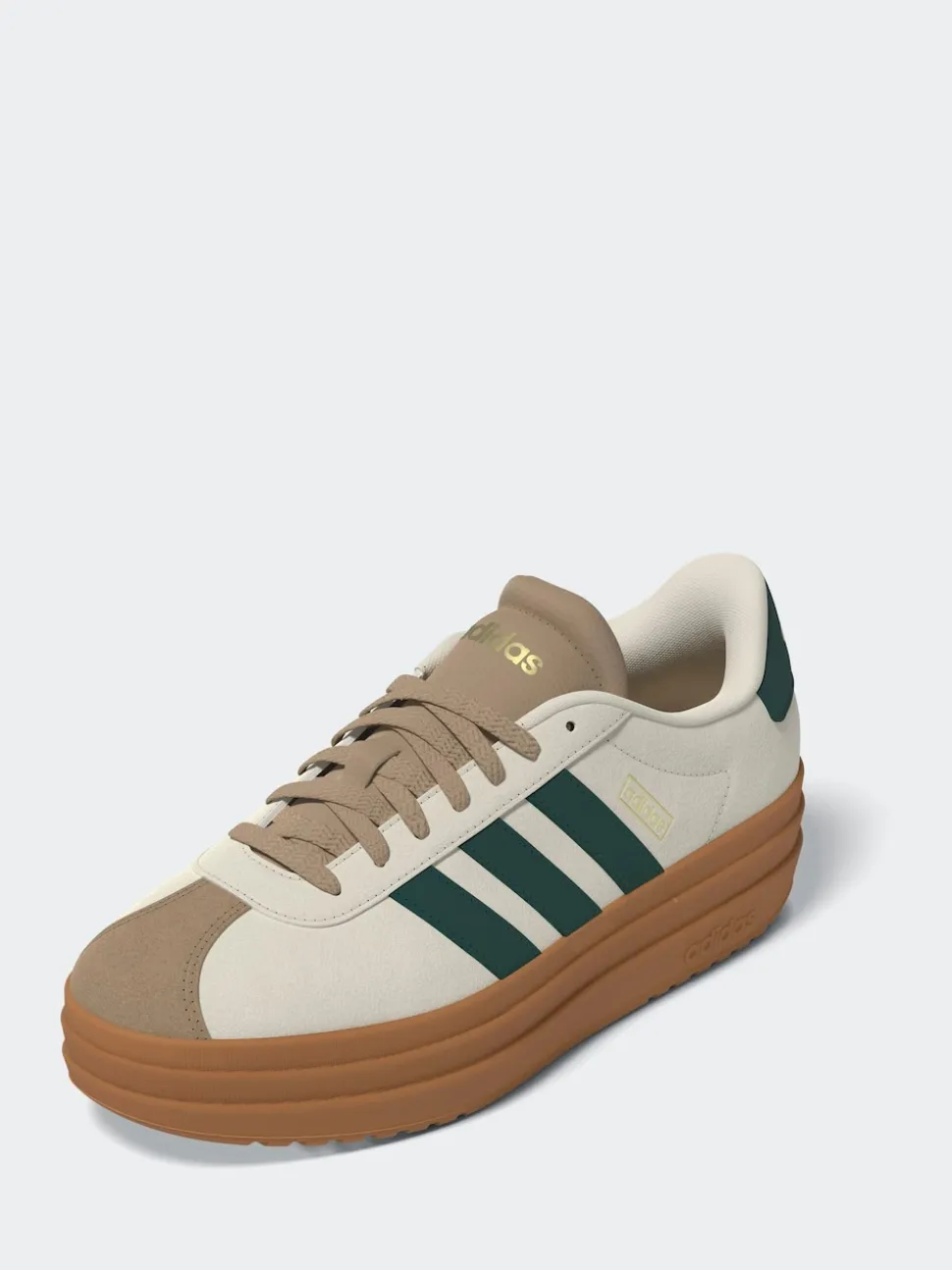 adidas Cream/Green VL Court Bold Trainers
