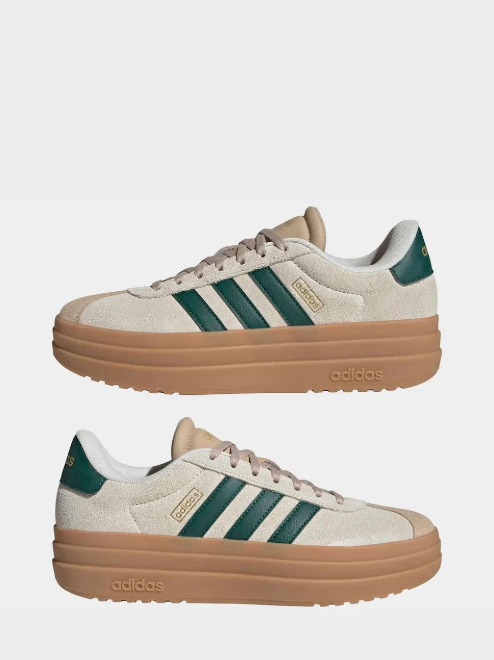 adidas Cream/Green VL Court Bold Trainers